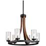 2_Kichler Grand Bank 25" Wide Metal and Wood Uplight Ring Chandelier