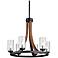 Kichler Grand Bank 25" Wide Metal and Wood Uplight Ring Chandelier