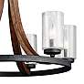 3_Kichler Grand Bank 25" Wide Metal and Wood Uplight Ring Chandelier more views