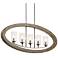 Kichler Grand Bank 36"W Antique Gray 5-Light Linear Pendant