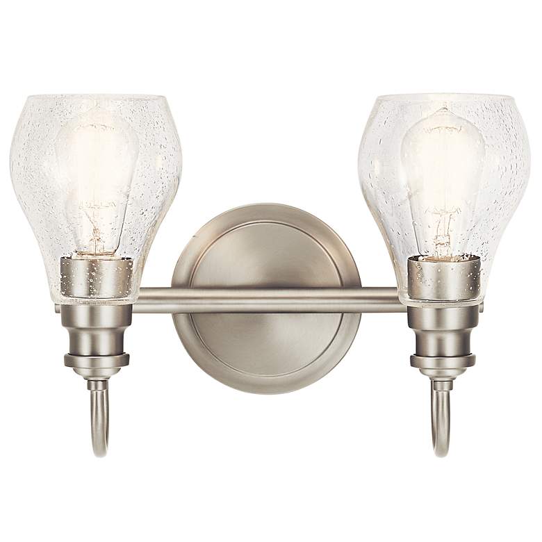 Image 3 Kichler Greenbrier 10 1/4"H Brushed Nickel 2-Light Sconce more views