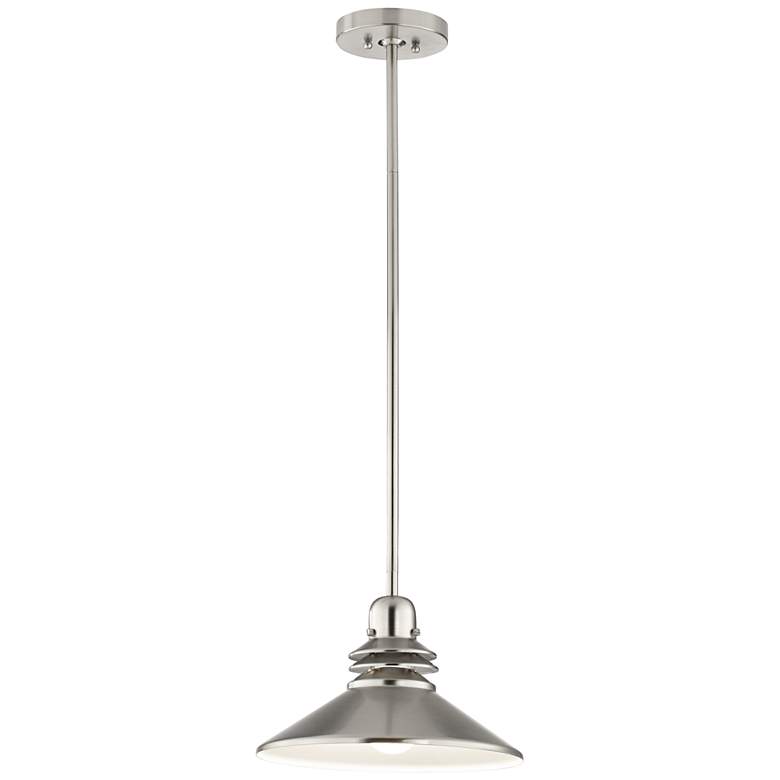 Image 5 Kichler Grenoble 11 inch Wide Brushed Nickel 1-Light Modern Mini Pendant more views