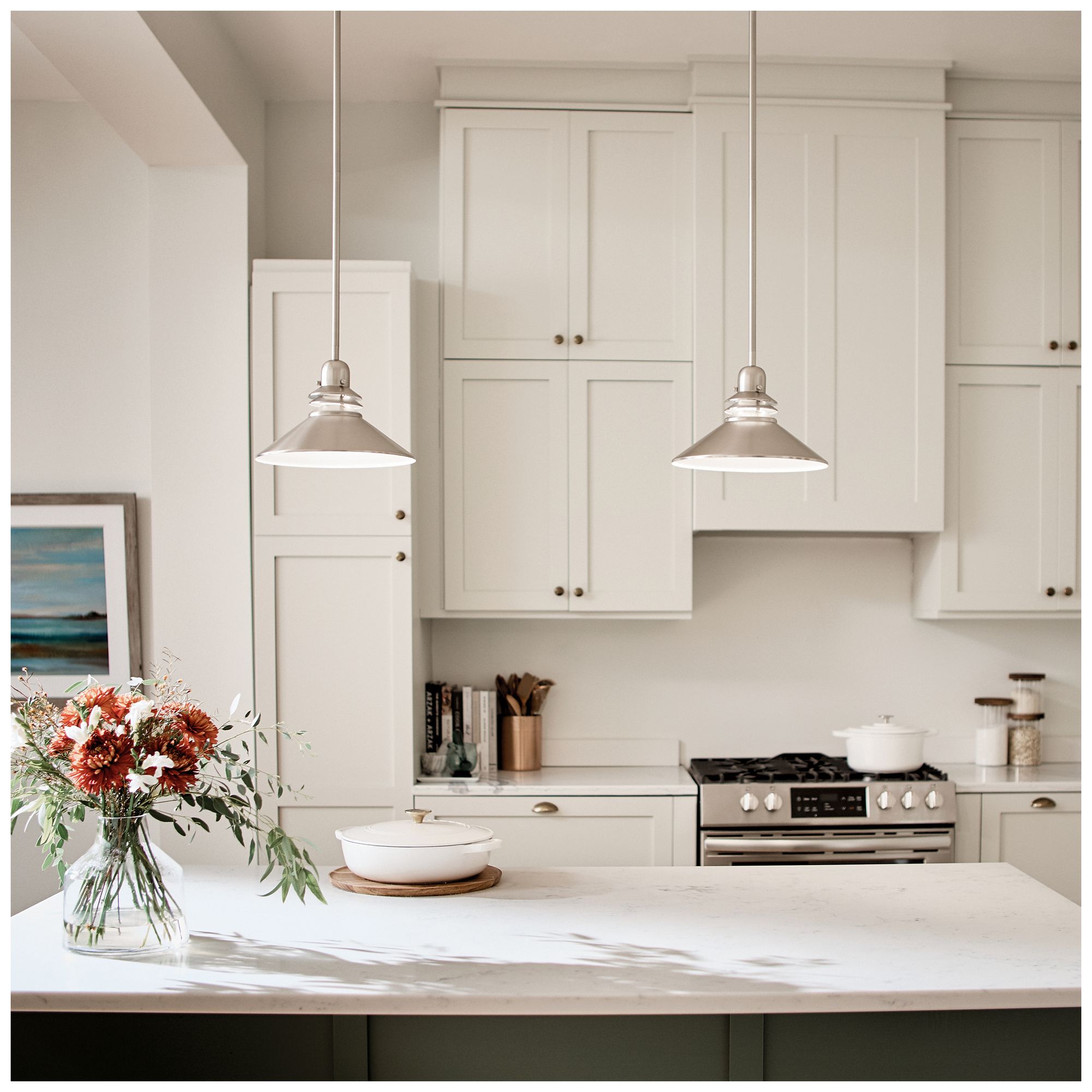 Kichler Grenoble 11" Wide Brushed Nickel 1-Light Modern Mini Pendant