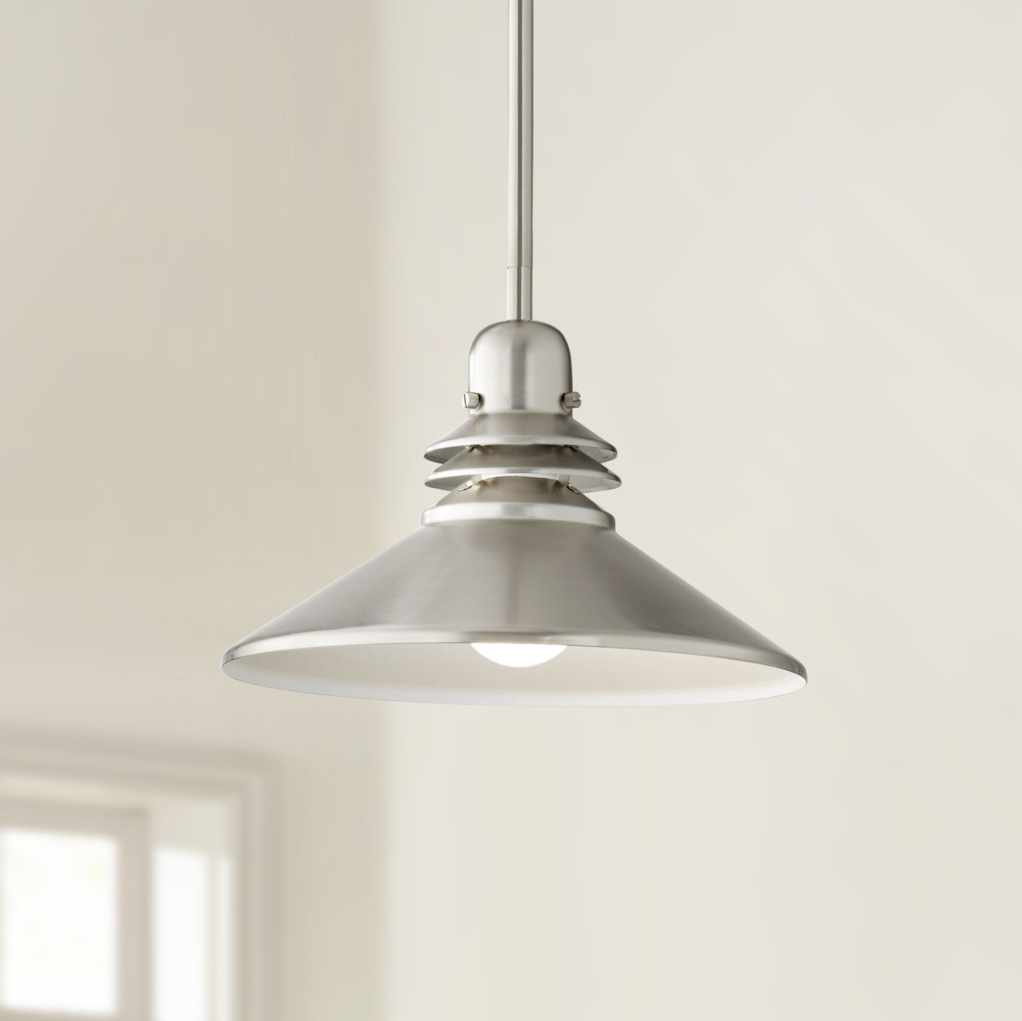 brushed nickel pendant lighting for kitchen island