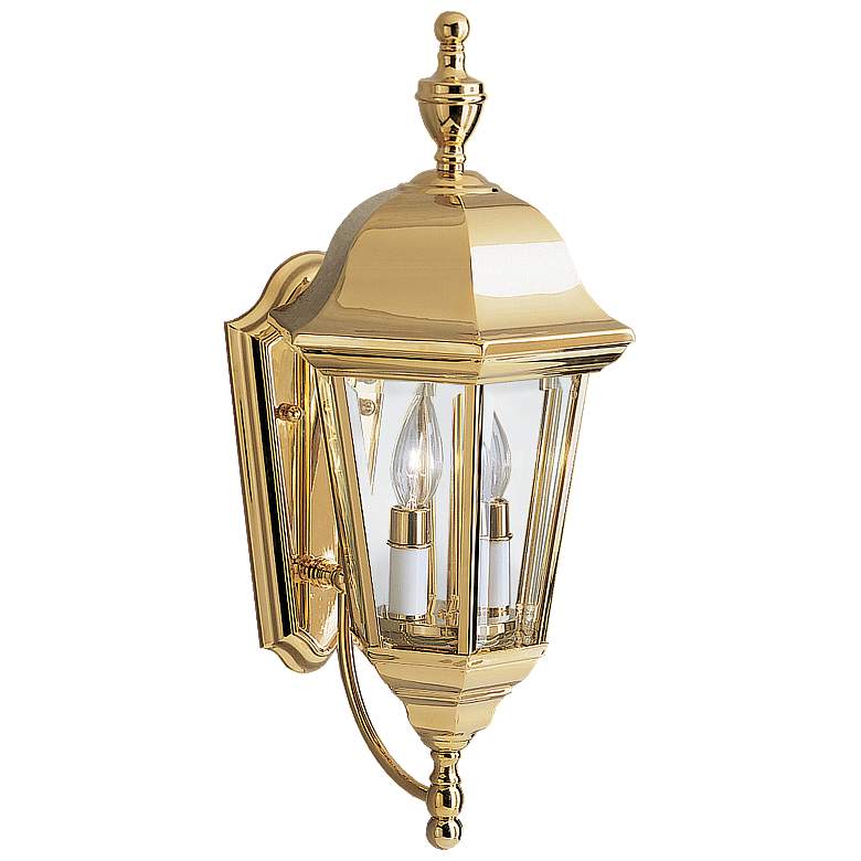 Image 1 Kichler Grove Mill 19.8 inch Traditional LifeBrite Brass Outdoor Light