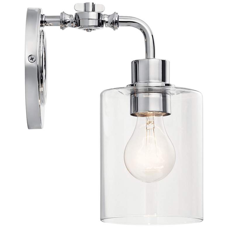 Image 2 Kichler Gunnison 10" High Chrome Metal Wall Sconce more views