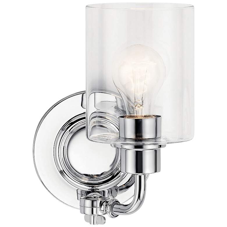 Image 3 Kichler Gunnison 10 inch High Chrome Metal Wall Sconce more views