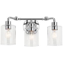 Kichler Gunnison 24" Wide Chrome 3-Light Bath Light