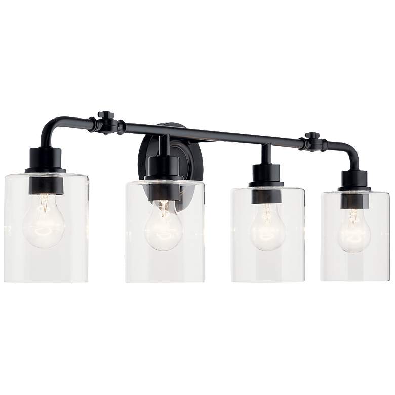 Image 2 Kichler Gunnison 33 3/4" Wide Black 4-Light Bath Light