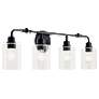 2_Kichler Gunnison 33 3/4" Wide Black 4-Light Bath Light