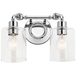 Kichler Gunnison 9 3/4" High Chrome 2-Light Wall Sconce