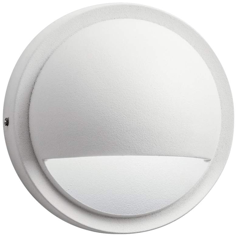 Image 1 Kichler Half Moon 4 inchW Textured White Landscape Deck Light