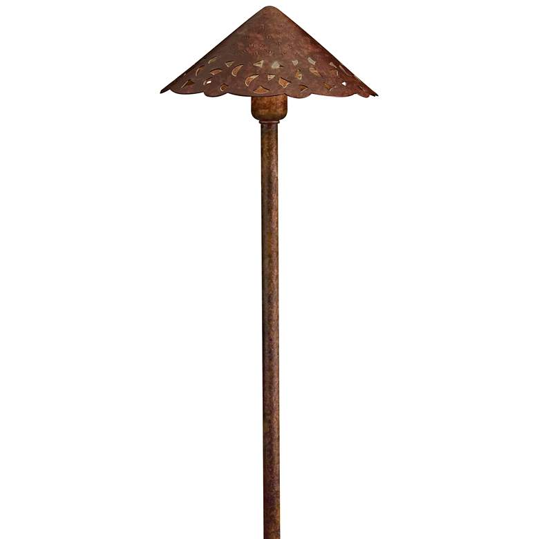 Image 1 Kichler Hammered Roof 22 inchH Textured Tannery Bronze Path Light