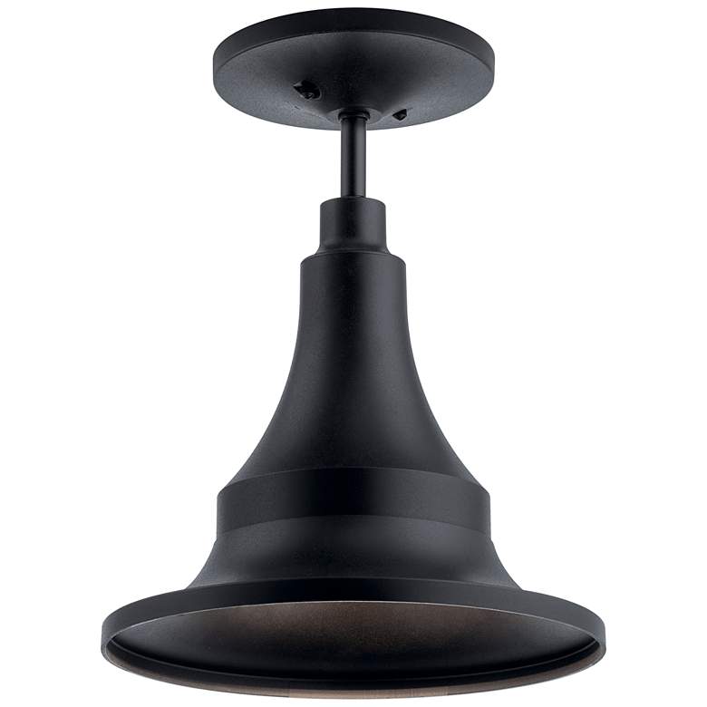 Image 3 Kichler Hampshire 13 1/4 inch High Climates Black Outdoor Ceiling Light