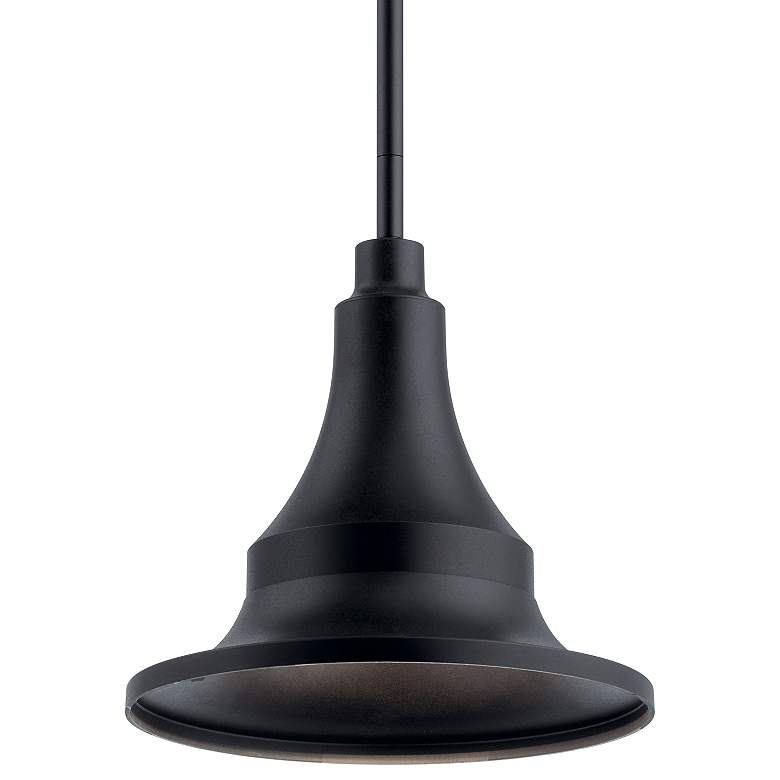 Image 5 Kichler Hampshire 13 1/4 inch High Climates Black Outdoor Ceiling Light more views