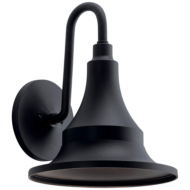 Image 1 Kichler Hampshire 15 1/4 inch High Black Outdoor Wall Light