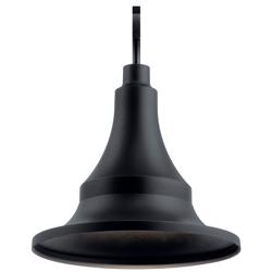 Kichler Hampshire 16&quot; Wide Climates Black Modern Outdoor Ceiling Light