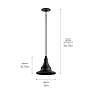 Thumbnail4 of Kichler Hampshire 16" Wide Climates Black Modern Outdoor Ceiling Light more views