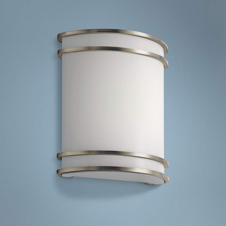 Image 1 Kichler Harari 10 3/4 inch High Brushed Nickel LED Wall Sconce