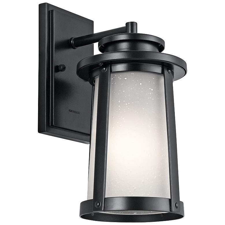 Image 1 Kichler Harbor Bay 12 1/4 inch High Black Outdoor Wall Light