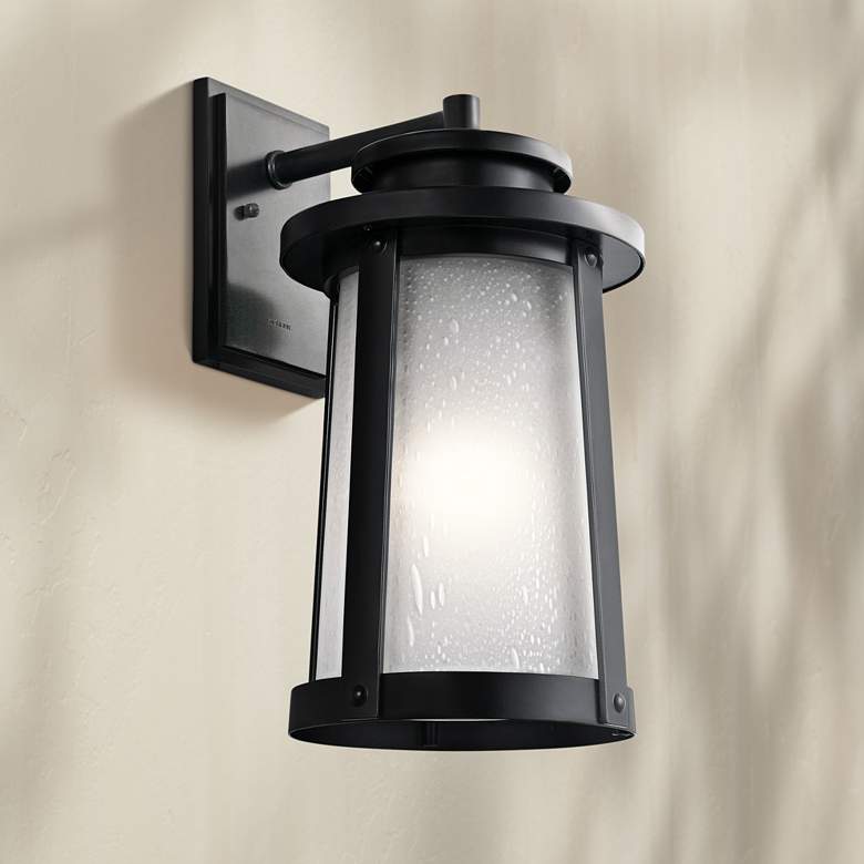 Image 1 Kichler Harbor Bay 18 1/2" High Black Outdoor Wall Light