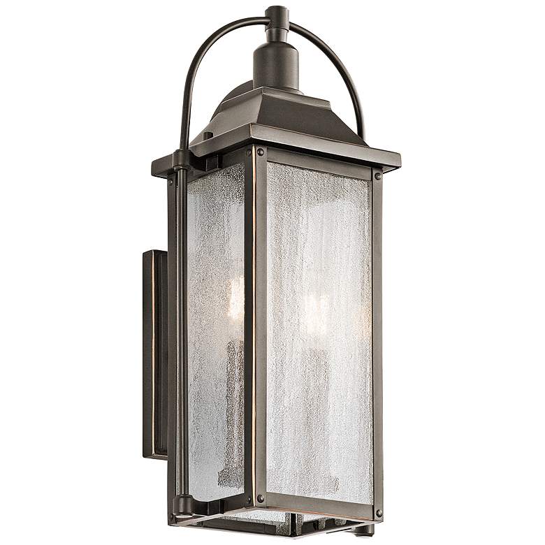 Image 1 Kichler Harbor Row 18 1/2 inch High Bronze Outdoor Wall Light