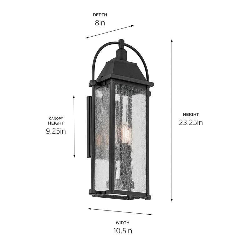 Image 4 Kichler Harbor Row 23 1/4" High Black Outdoor Wall Light more views
