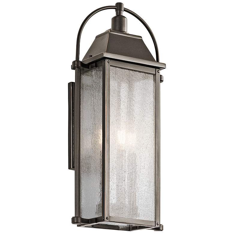 Image 1 Kichler Harbor Row 23 1/4 inch High Bronze Outdoor Wall Light