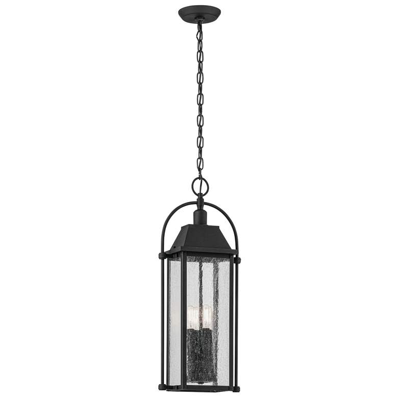 Image 1 Kichler Harbor Row 25 3/4 inch Textured Black Outdoor Hanging Lantern