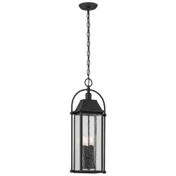 Kichler Harbor Row 25 3/4" Textured Black Outdoor Hanging Lantern