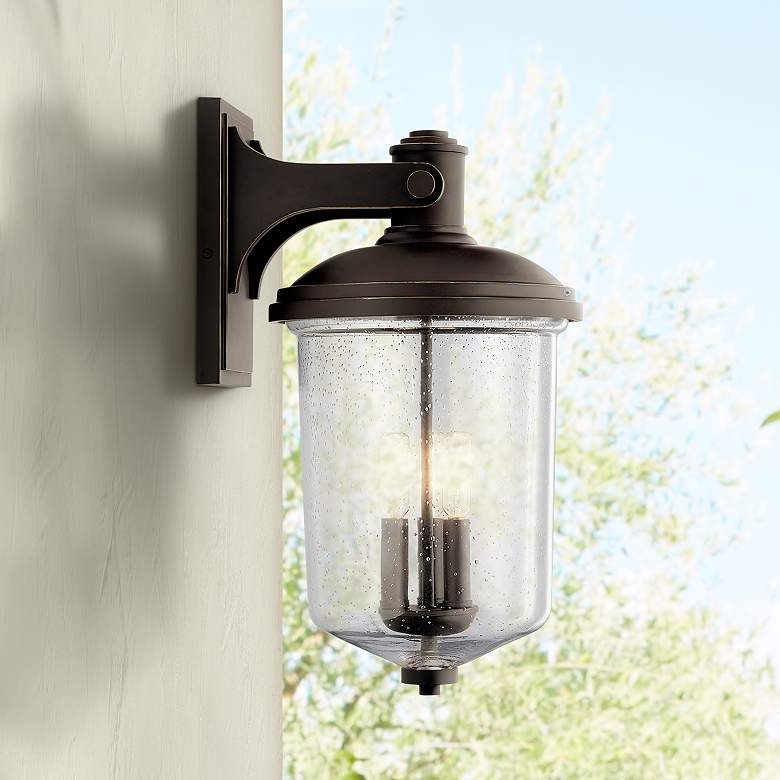 Image 1 Kichler Harmont 19 inch High Olde Bronze Outdoor Wall Light