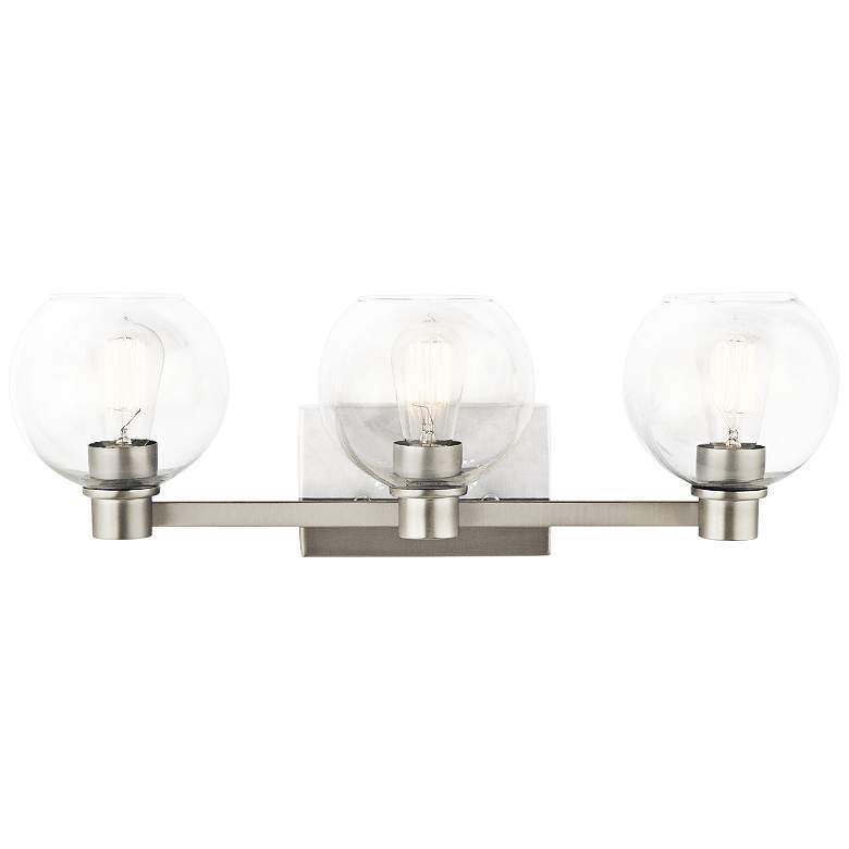 Image 2 Kichler Harmony 24 1/2 inchW Brushed Nickel 3-Light Bath Light