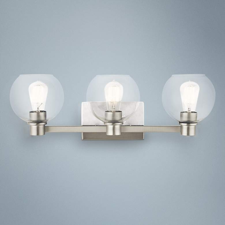 Image 1 Kichler Harmony 24 1/2 inchW Brushed Nickel 3-Light Bath Light