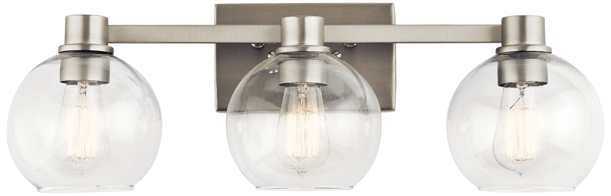Image 5 Kichler Harmony 24 1/2"W Brushed Nickel 3-Light Bath Light more views