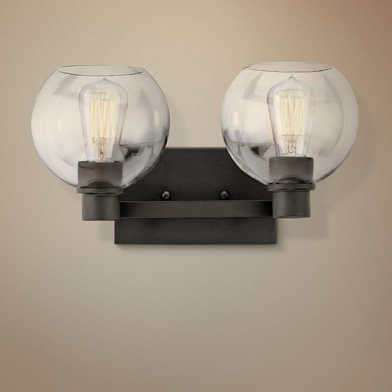 Image 1 Kichler Harmony 8 1/4" High Olde Bronze 2-Light Wall Sconce