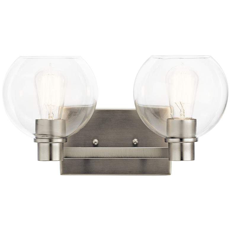 Image 2 Kichler Harmony 8 1/4 inchH Brushed Nickel 2-Light Wall Sconce