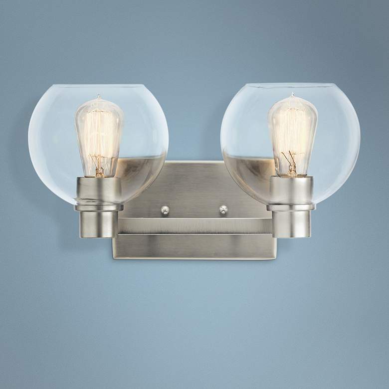 Kichler Harmony 8 1/4&quot;H Brushed Nickel 2-Light Wall Sconce
