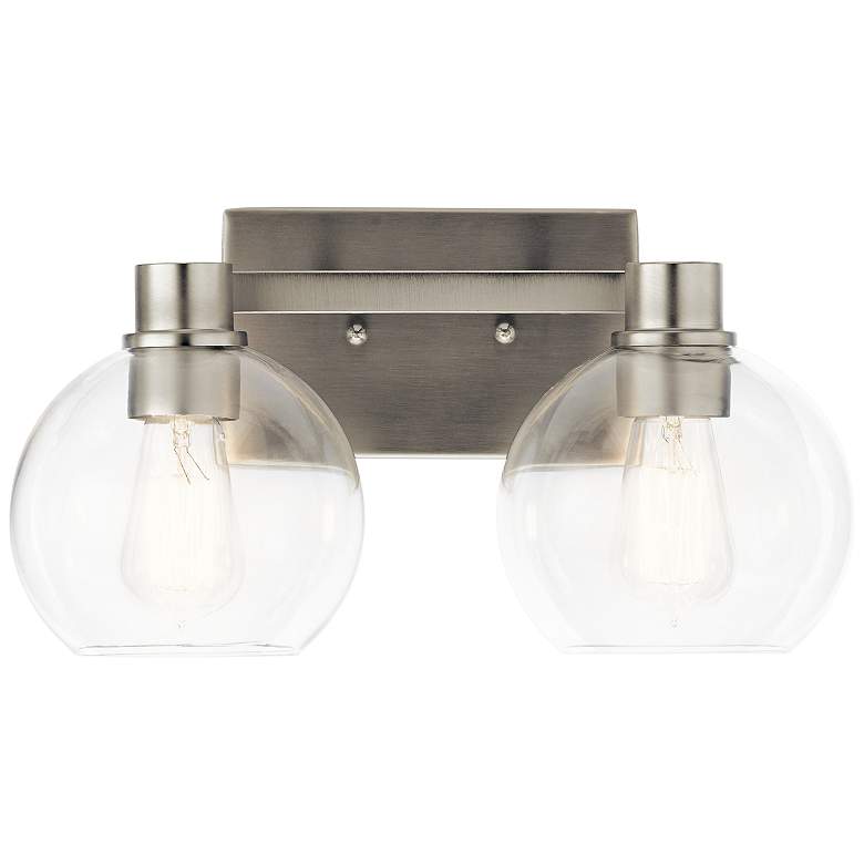 Image 3 Kichler Harmony 8 1/4 inchH Brushed Nickel 2-Light Wall Sconce more views