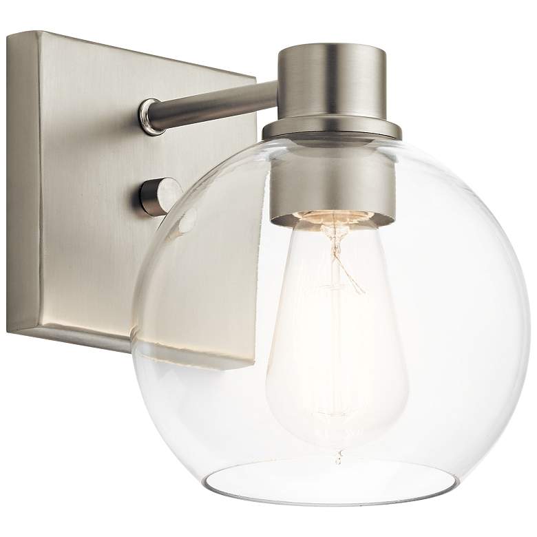Image 3 Kichler Harmony 8 inch High Brushed Nickel Clear Glass Modern Wall Sconce more views