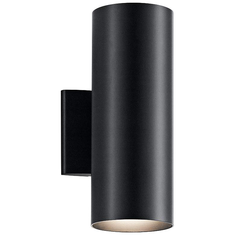 Image 1 Kichler Harper 12 inch High Black Modern Outdoor Wall Light