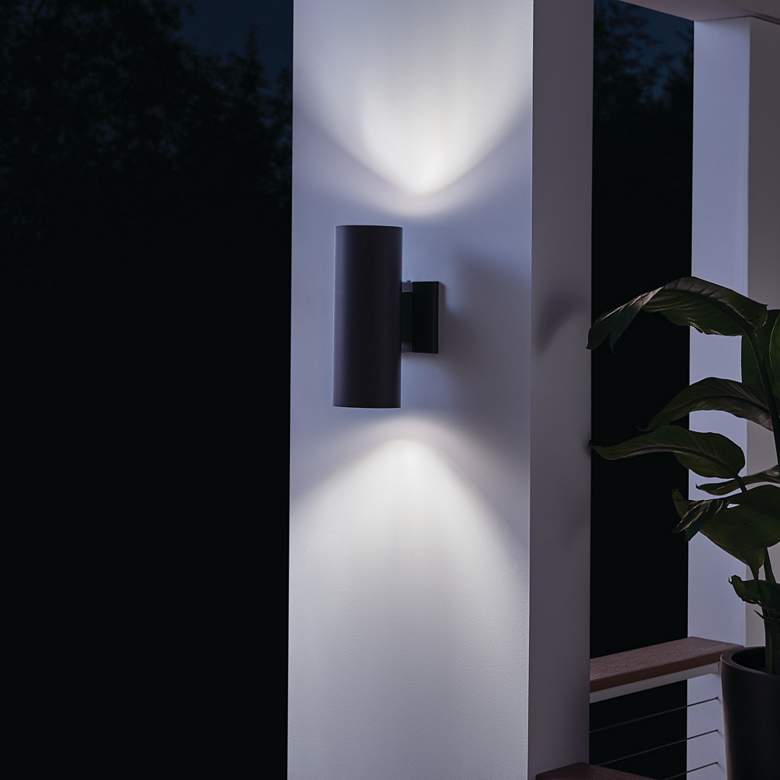 Image 7 Kichler Harper 12" High Black Outdoor Wall Light more views