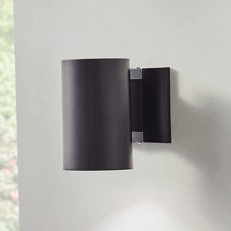 Image 1 Kichler Harper 7" High Black Outdoor Wall Light
