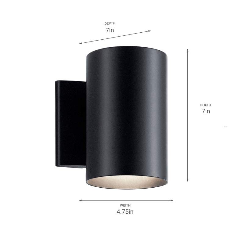 Image 3 Kichler Harper 7" High Black Outdoor Wall Light more views
