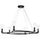 Kichler Harpin 37.75 Inch 6 Light Chandelier with Clear Glass in Black