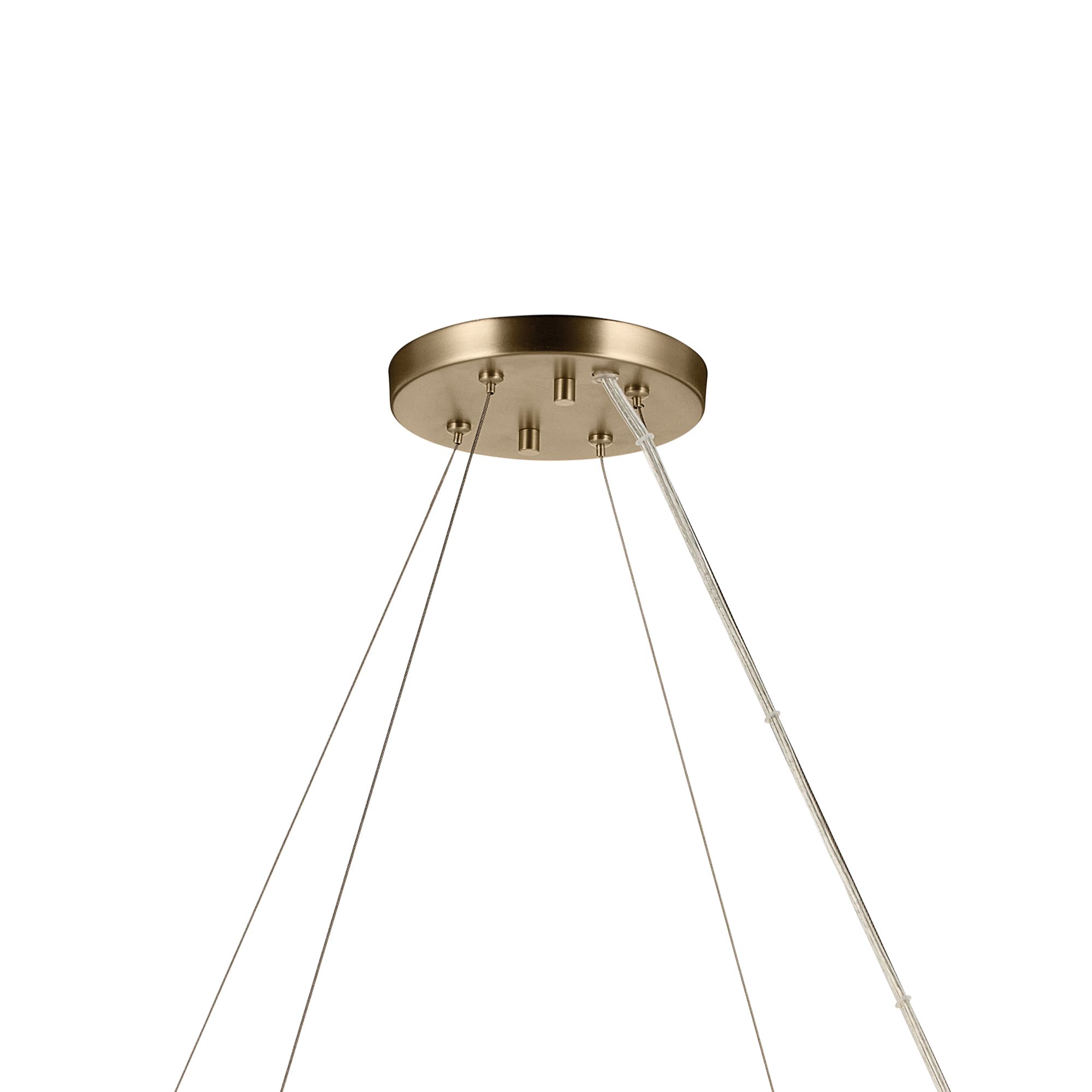 Kichler Harpin 6 Light Chandelier Clear Glass in Champagne Bronze