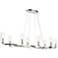 Kichler Harpin 8 Light Linear Chandelier Clear Glass in Polished Nickel