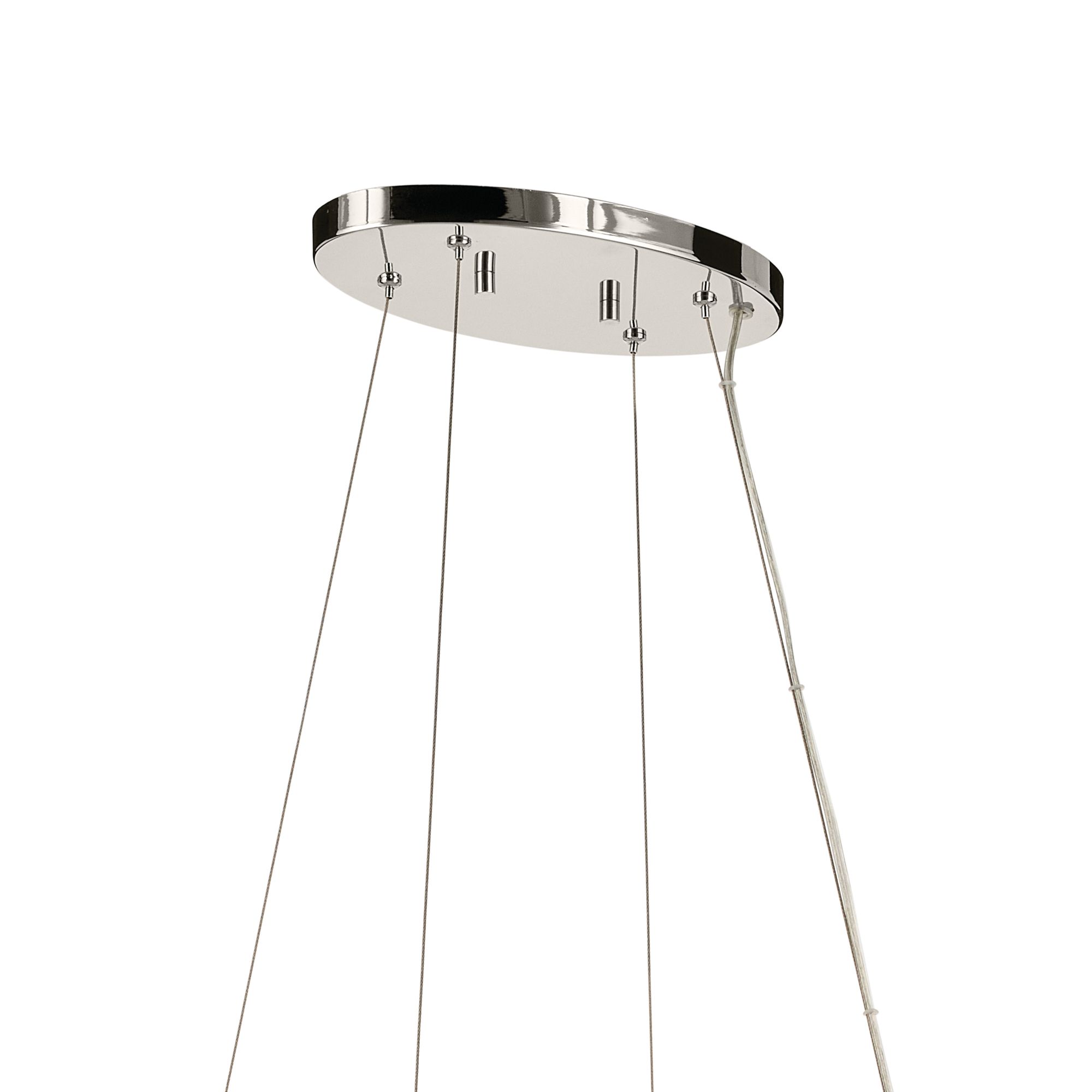 Kichler Harpin 8 Light Linear Chandelier Clear Glass in Polished Nickel