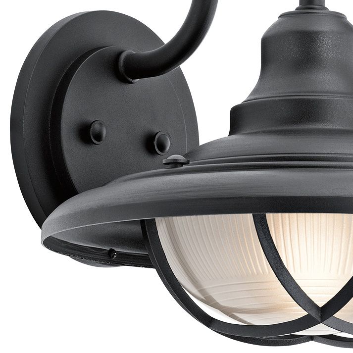 Kichler Harvest Ridge 12 1 2 High Black Outdoor Wall Light 1Y073 Lamps Plus