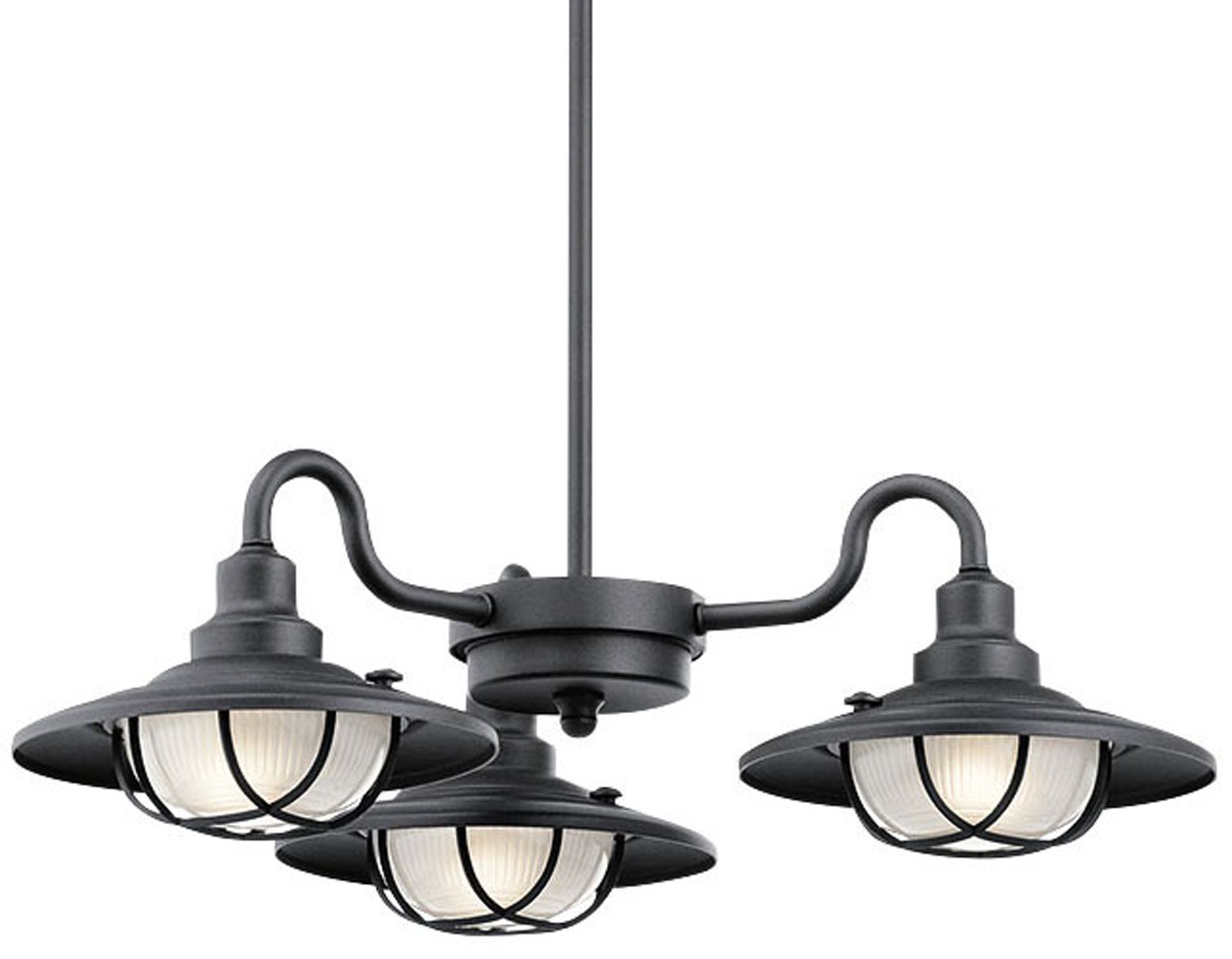 Kichler Harvest Ridge 22 3/4" Wide Black Outdoor Chandelier