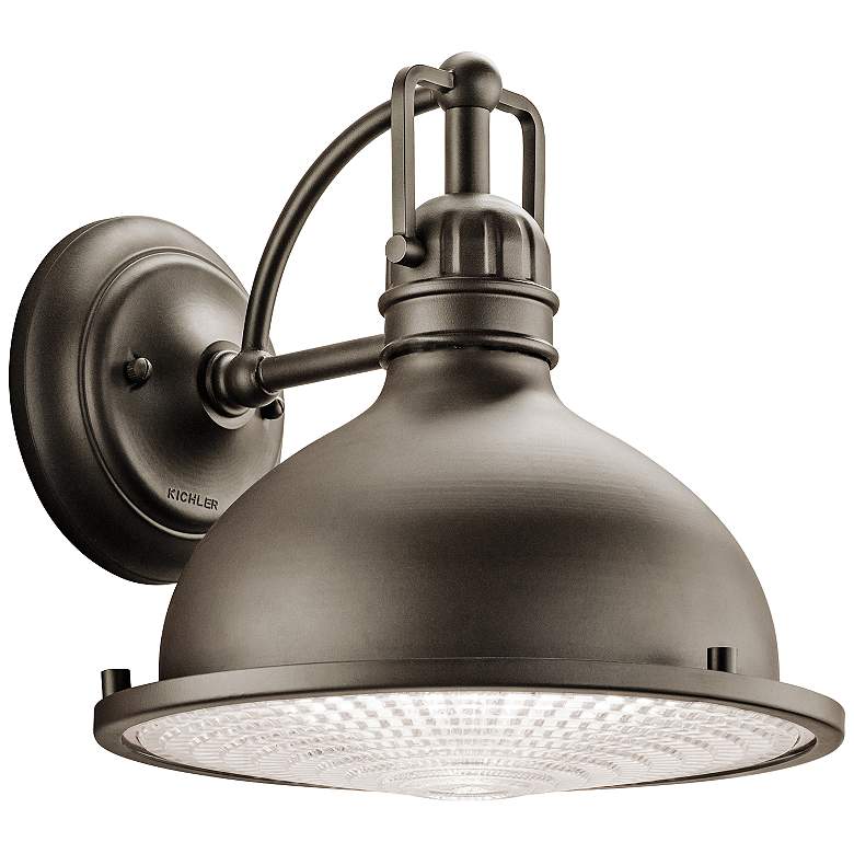 Image 1 Kichler Hatteras Bay 10 1/4" High Bronze Outdoor Barn Wall Light
